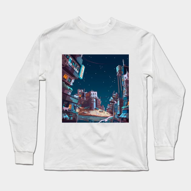 Starlit Long Sleeve T-Shirt by Camila Illustration